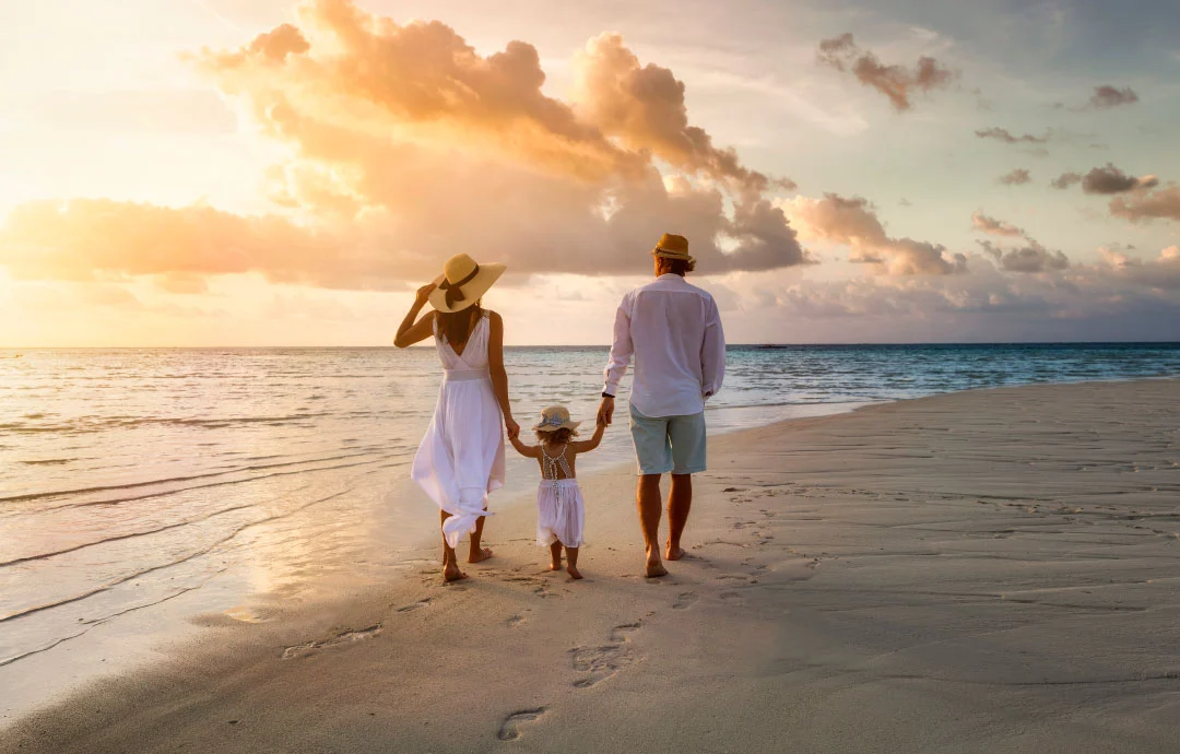 Family at the beach